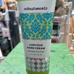 NWOT Refreshments ginger splash hand cream 2oz